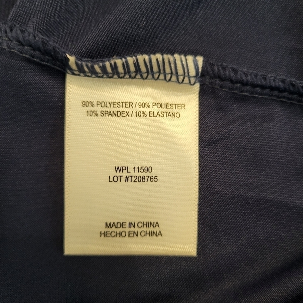NWT 32 Degrees Blue V-Neck Workout Cuffed Tee XL - Picture 5 of 6